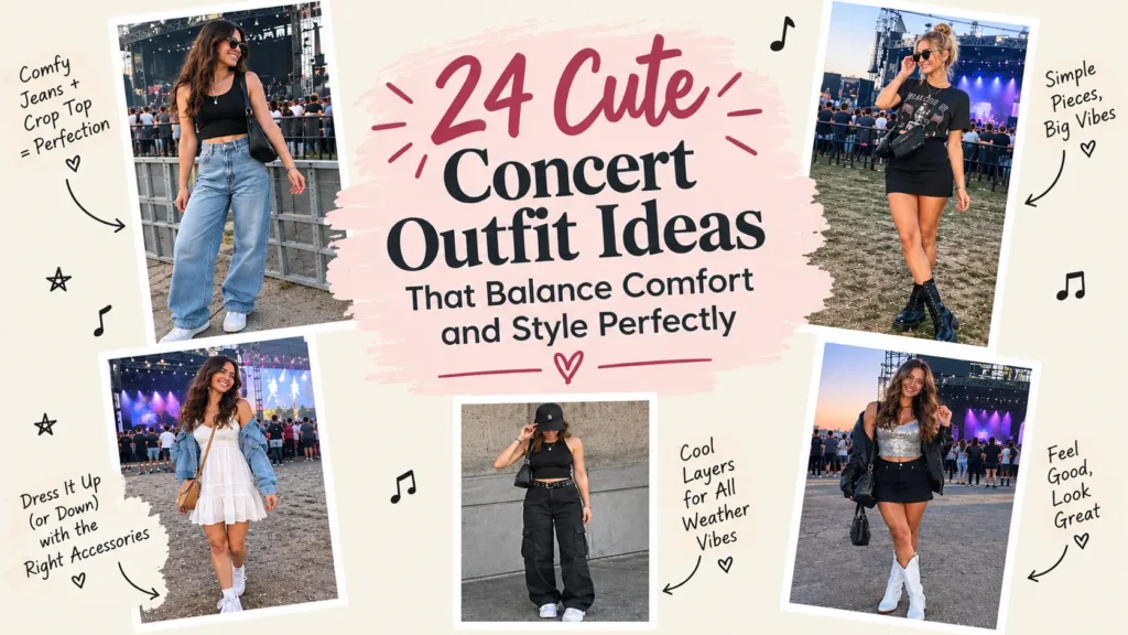 24 Cute Concert Outfit Ideas That Balance Comfort and Style Perfectly